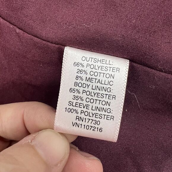 Isaac Mizrahi Purple & Metallic Coat Jacket Jackie Kennedy Vibes Size 10 READ - Picture 9 of 14